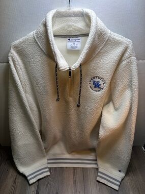 Kentucky Wildcats Women's Sherpa Fleece Pullover Size XXL Champion Sweatshirt